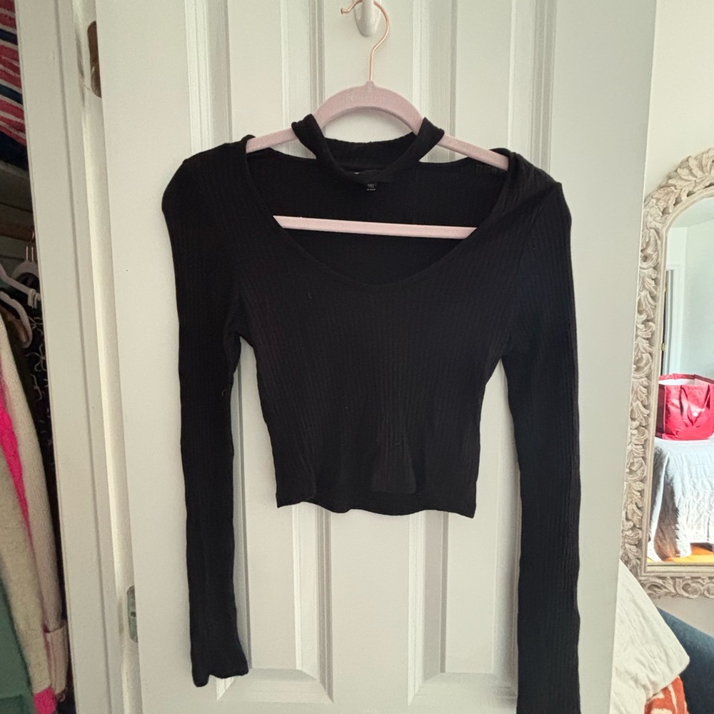 Black Long Sleeve Women's Top